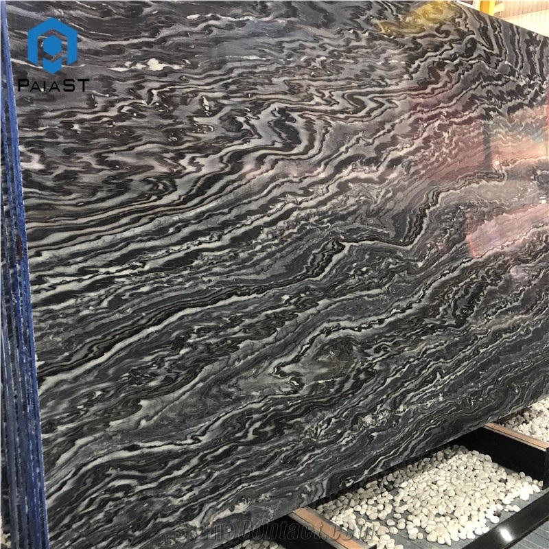 Natural Polished Mezzanotte Quartzite Tile For Interior Wall