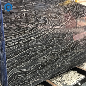 Natural Polished Mezzanotte Quartzite Tile For Interior Wall