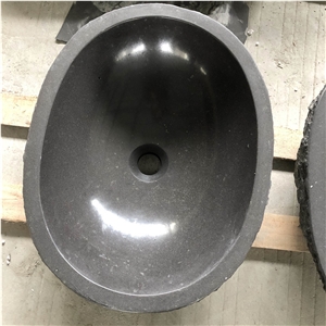 Moden Style Natural Black Granite Sink For Kitchen