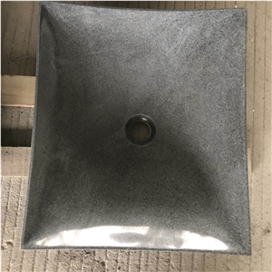 Moden Style Natural Black Granite Sink For Kitchen