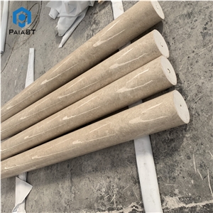 Modern Design Beige Marble Solid Pillars For Villa