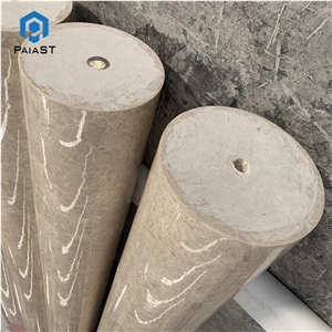 Modern Design Beige Marble Solid Pillars For Villa