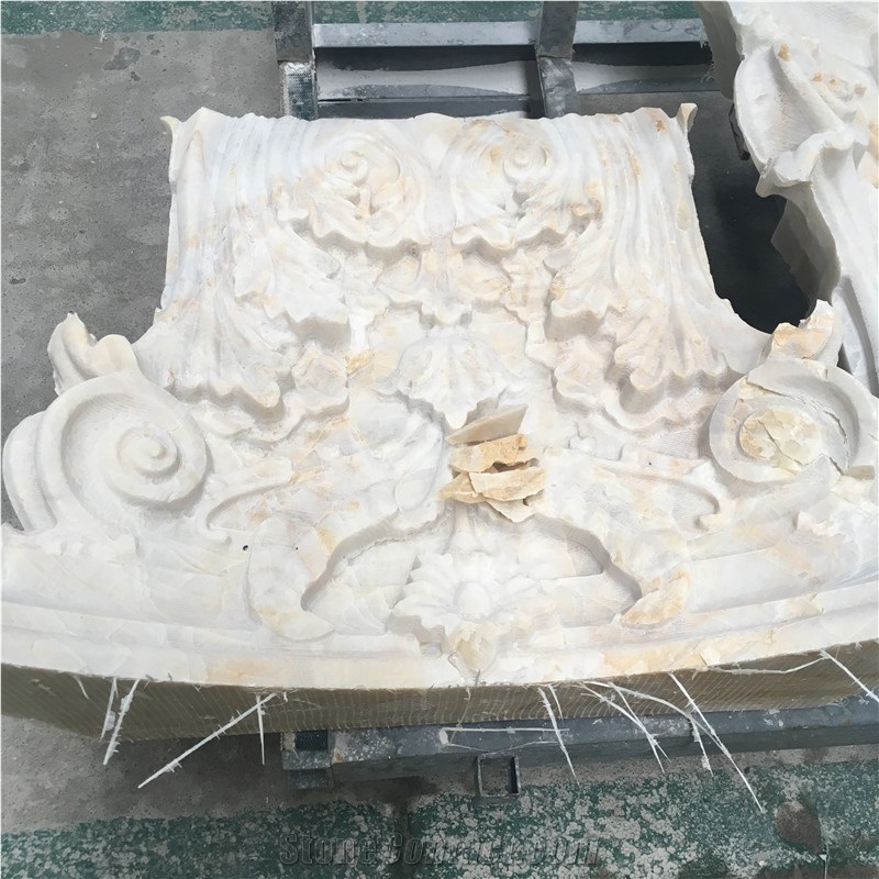 Modern Roman Design Lemon White Onyx Wedding