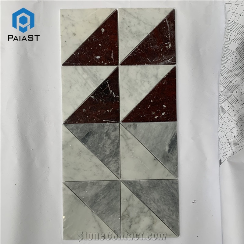 Modern Triangular Mosaic Tiles For Bathroom Wall