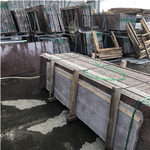 Multicolor Red Granite Slab For Building Project