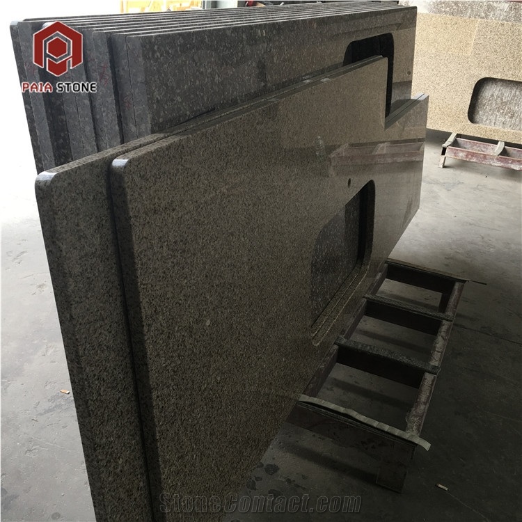 Natural G635 Pink Granite Bathroom Countertop For Home & Hotel Decor
