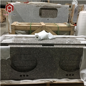 Natural G635 Pink Granite Bathroom Countertop For Home & Hotel Decor