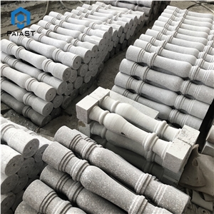 Natural Granite Stone Balustrades Railing For Villa Outdoor