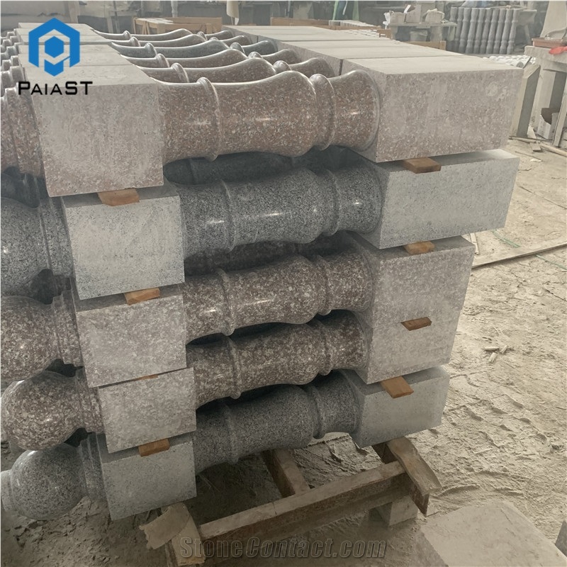Natural Granite Stone Balustrades Railing For Villa Outdoor