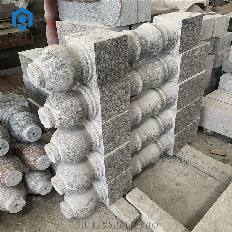 Natural Granite Stone Balustrades Railing For Villa Outdoor