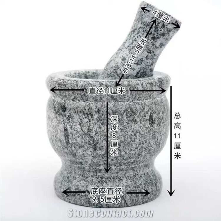 Natural Granite Stone Mortar and Pestle