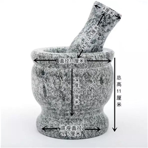 Natural Granite Stone Mortar and Pestle