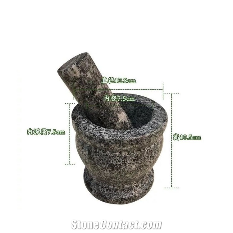 Natural Granite Stone Mortar and Pestle