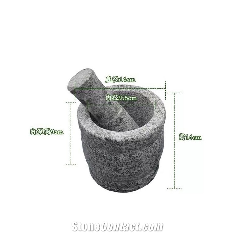 Natural Granite Stone Mortar and Pestle