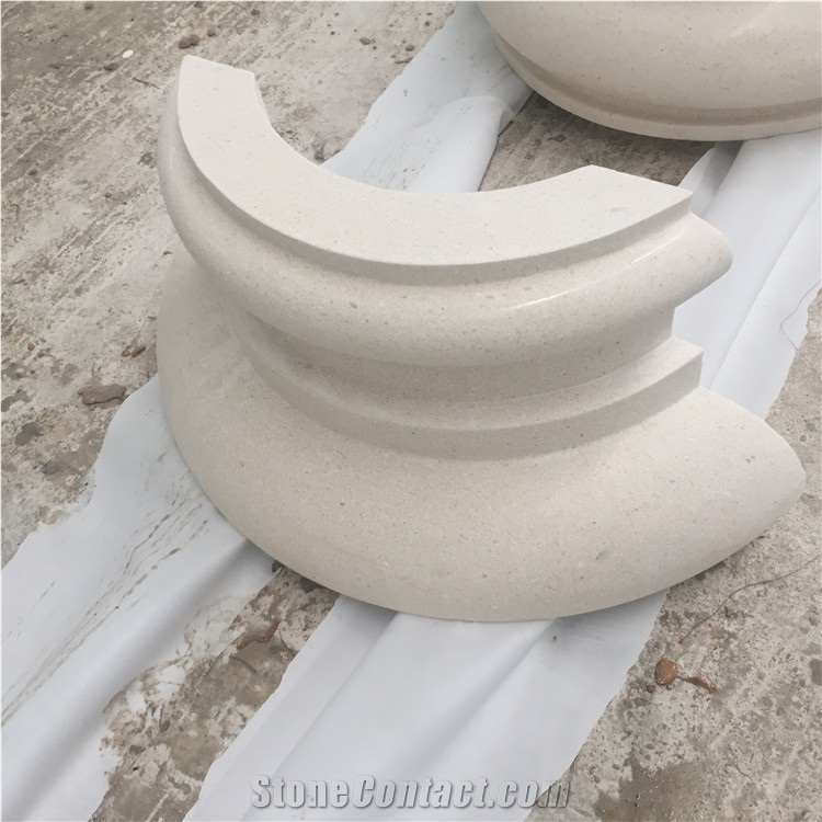 Natural Limestone Hollow Column Pillar Design Home Decor