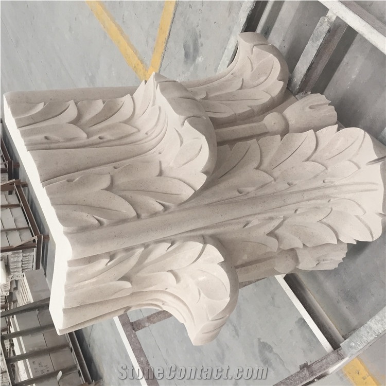 Natural Limestone Hollow Column Pillar Design Home Decor