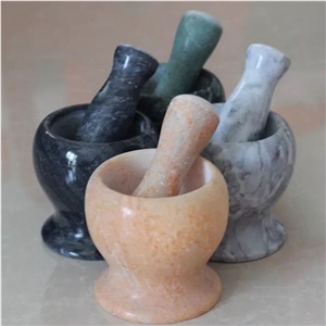 Natural Marble Stone Mortar and Pestle