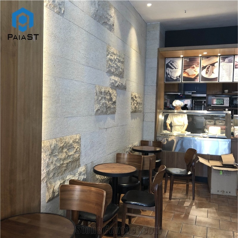 Natural Split Limestone Interior Wall Design