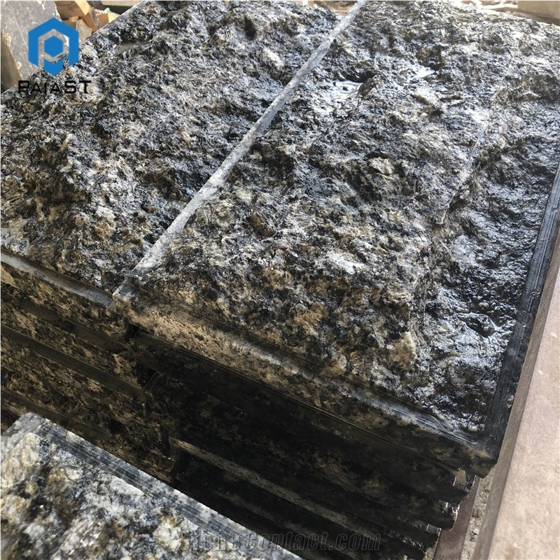 Mushroomed Wall Tiles Olive Green Granite For Wall