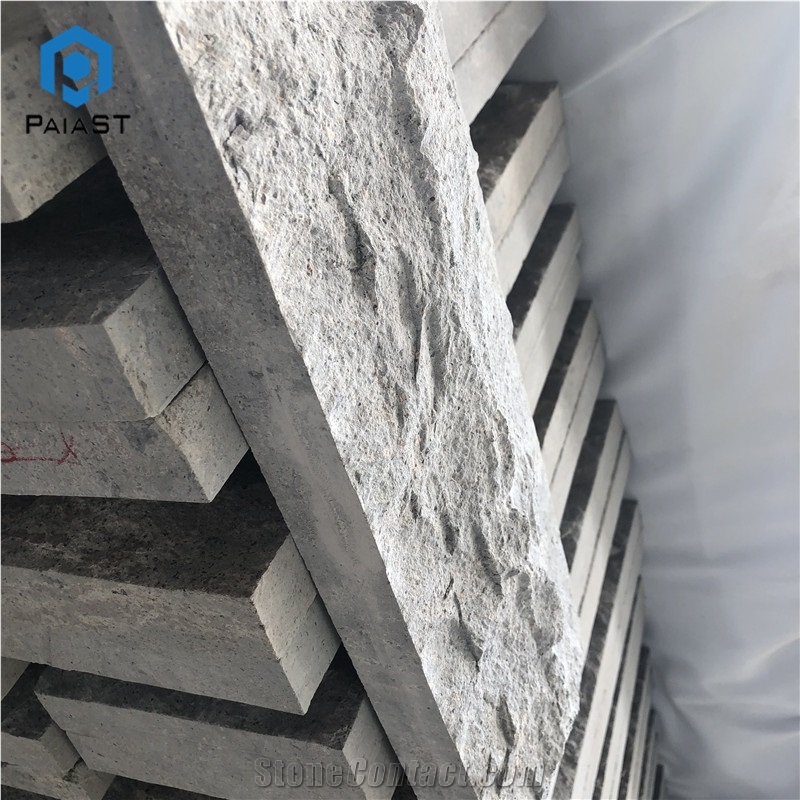 Natural Surface White Granite For Exterior Split Wall Stone