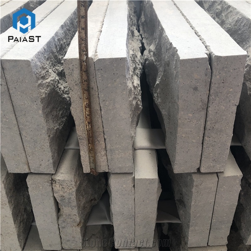 Natural Surface White Granite For Exterior Split Wall Stone