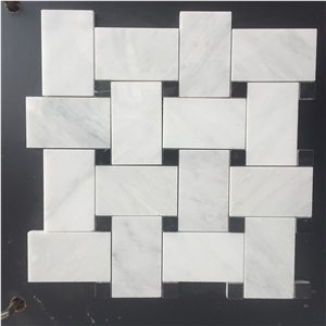 New Design Carrara White Marble Mosaic Tiles