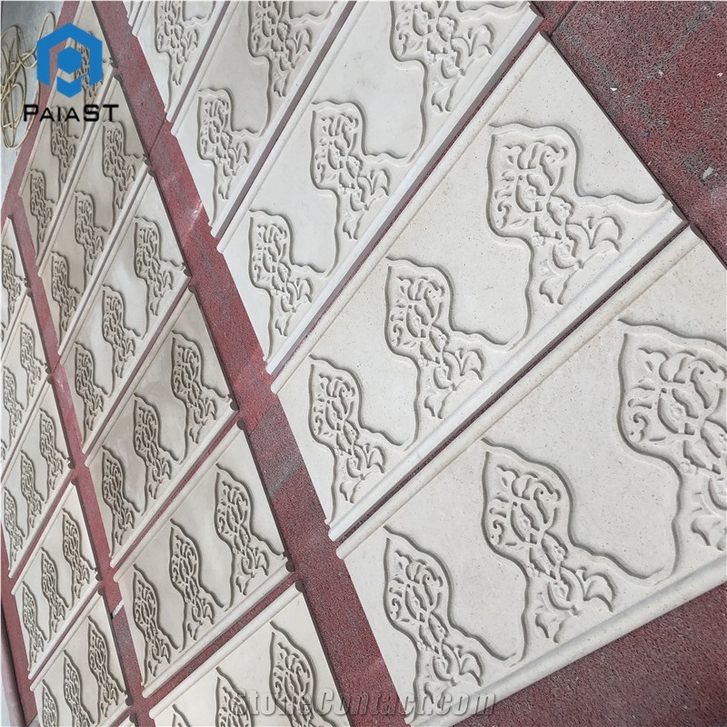 New Design Decorative 3D Cnc Limestone Panel For Wall