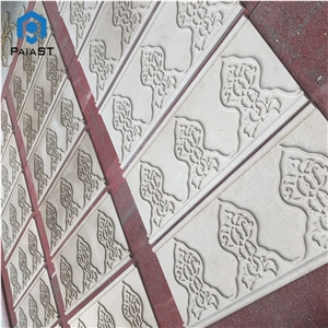 New Design Decorative 3D Cnc Limestone Panel For Wall