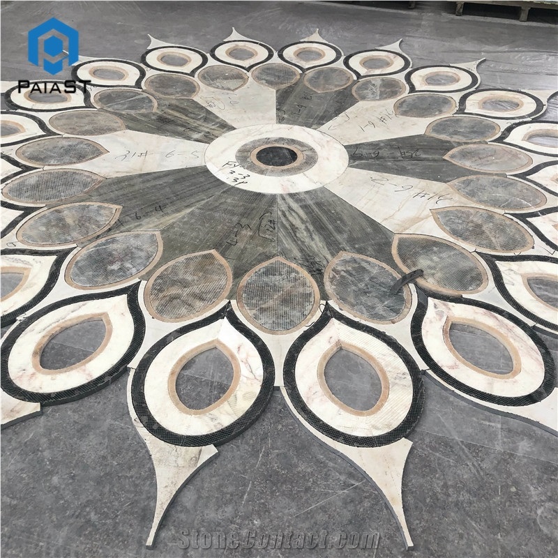New Design Marble Water Jet Pattern Flooring Tiles