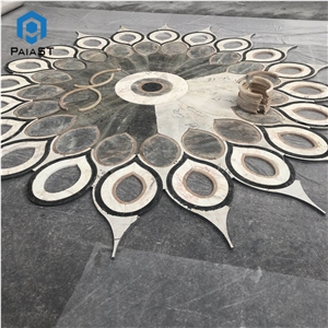 New Design Marble Water Jet Pattern Flooring Tiles