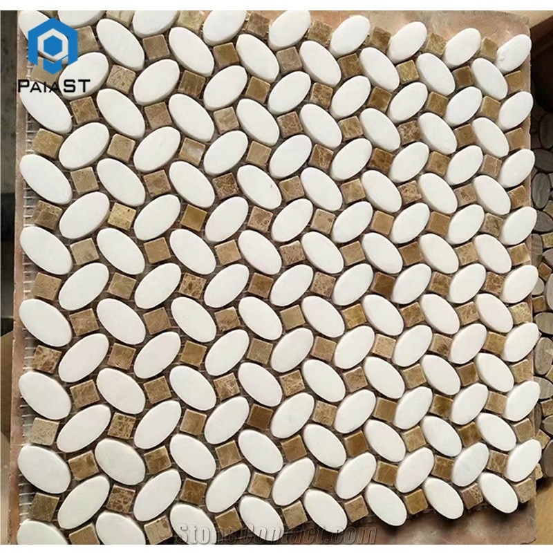 New Design Water Jet Marble Mosaic Tiles For Wall