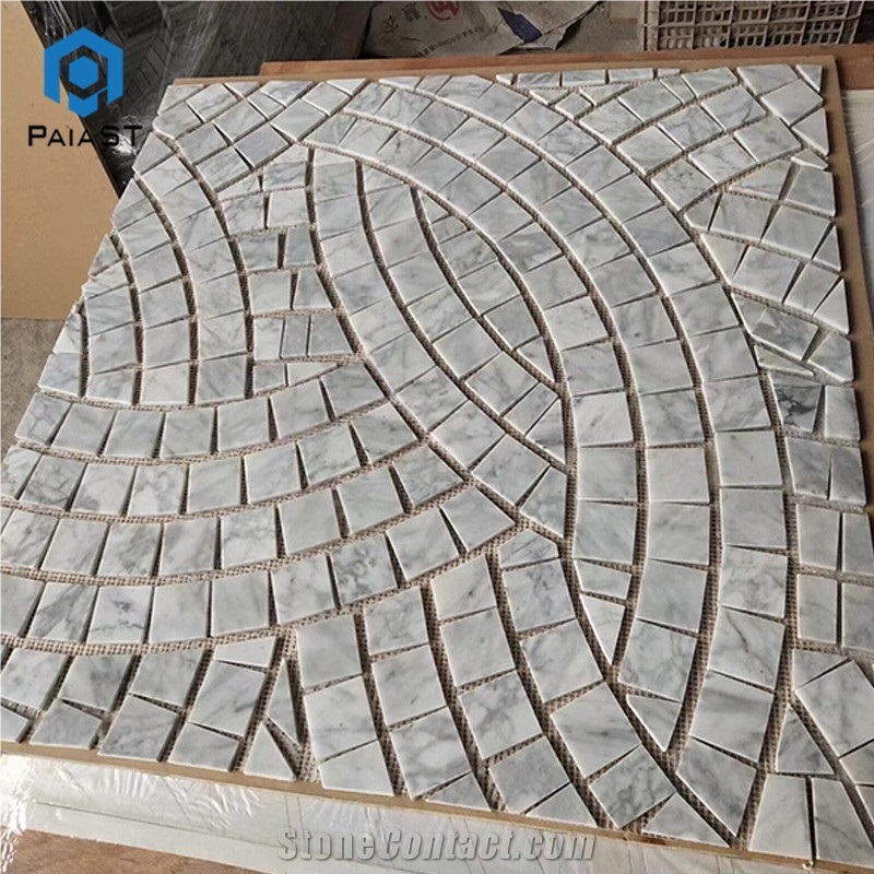 New Design Water Jet Marble Mosaic Tiles For Wall