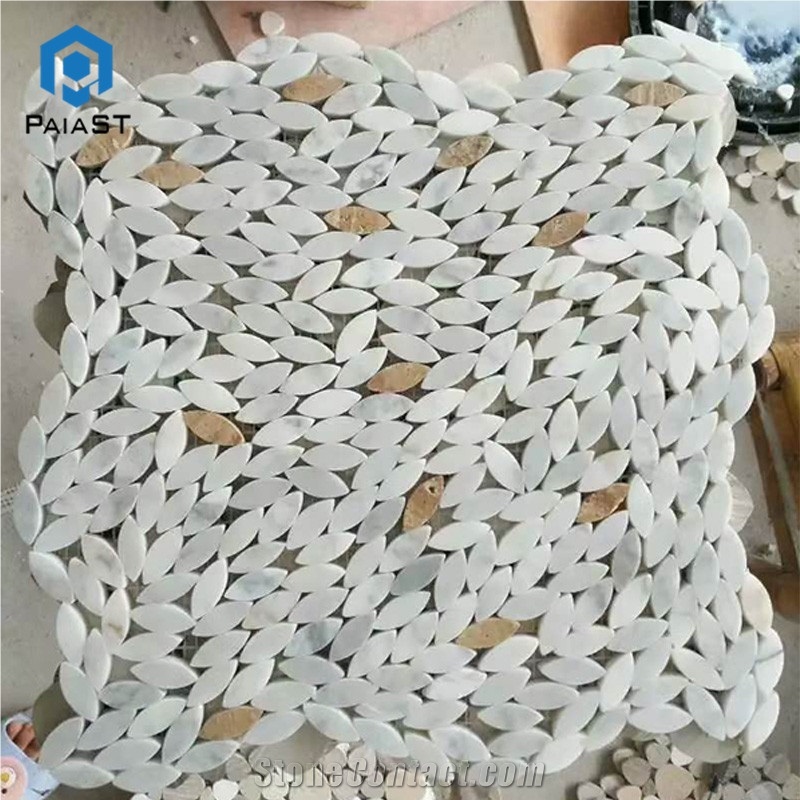 New Design Water Jet Marble Mosaic Tiles For Wall