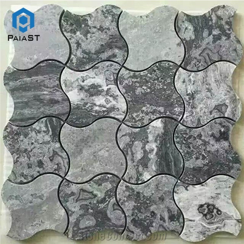 New Design Water Jet Marble Mosaic Tiles For Wall