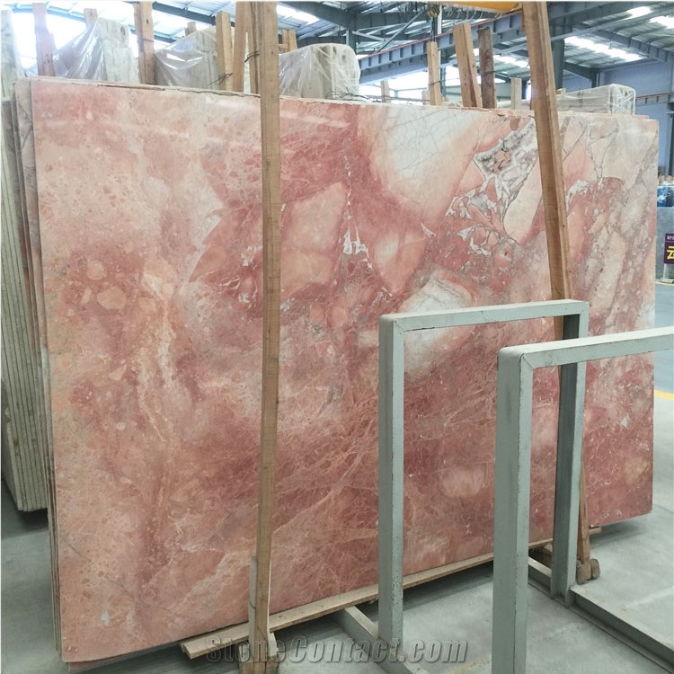 New Rose Akagao Red Marble Slab Indoor Design