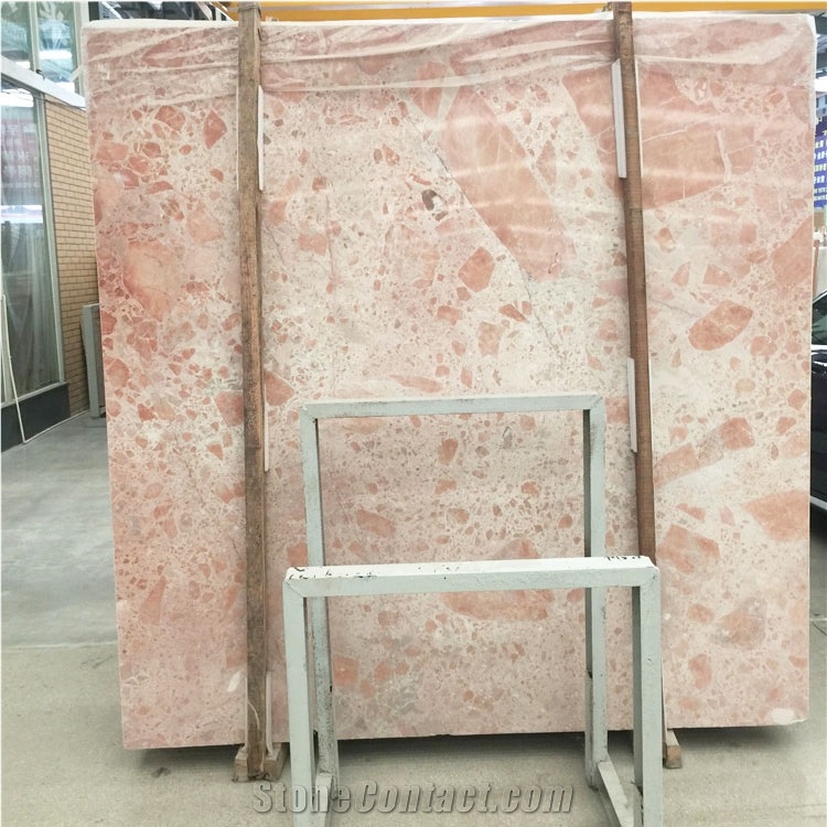 New Rose Akagao Red Marble Slab Indoor Design