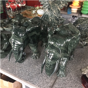 Nine Dragon Wall Granite Elephant Carving