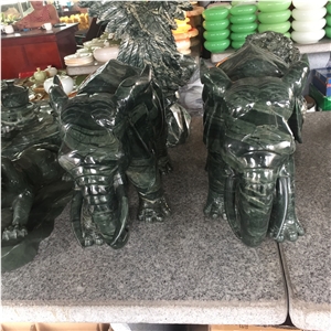 Nine Dragon Wall Granite Elephant Carving