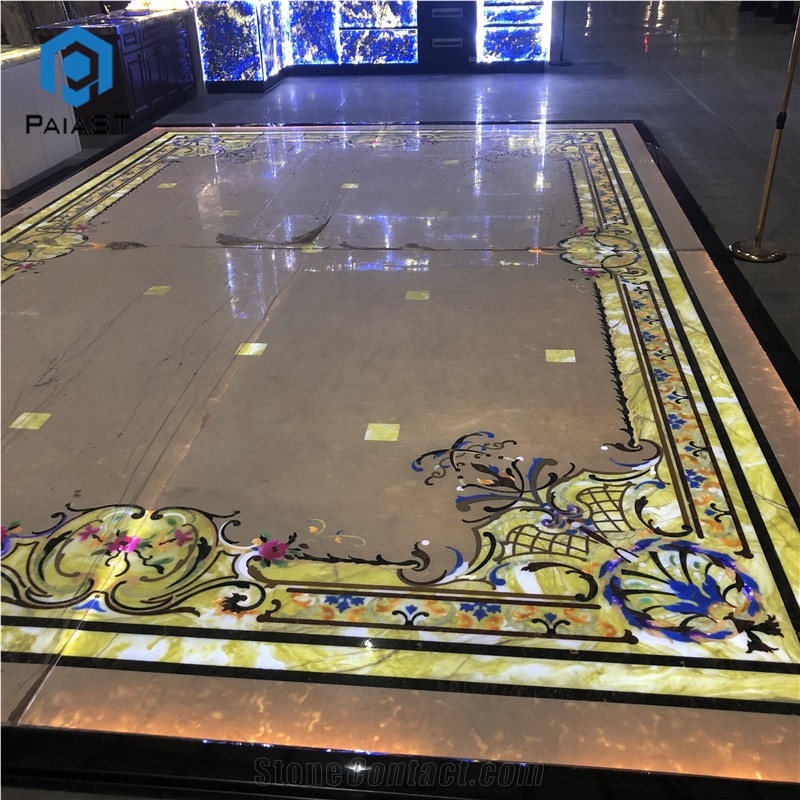 Onyx and Marble Tile Villa Floor Designs