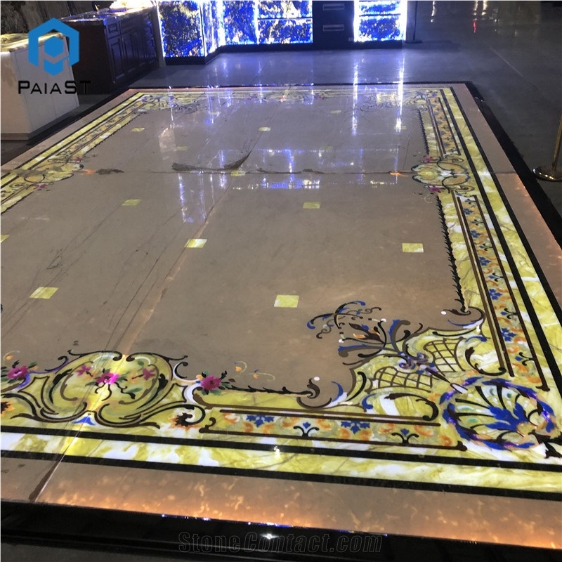 Onyx and Marble Tile Villa Floor Designs