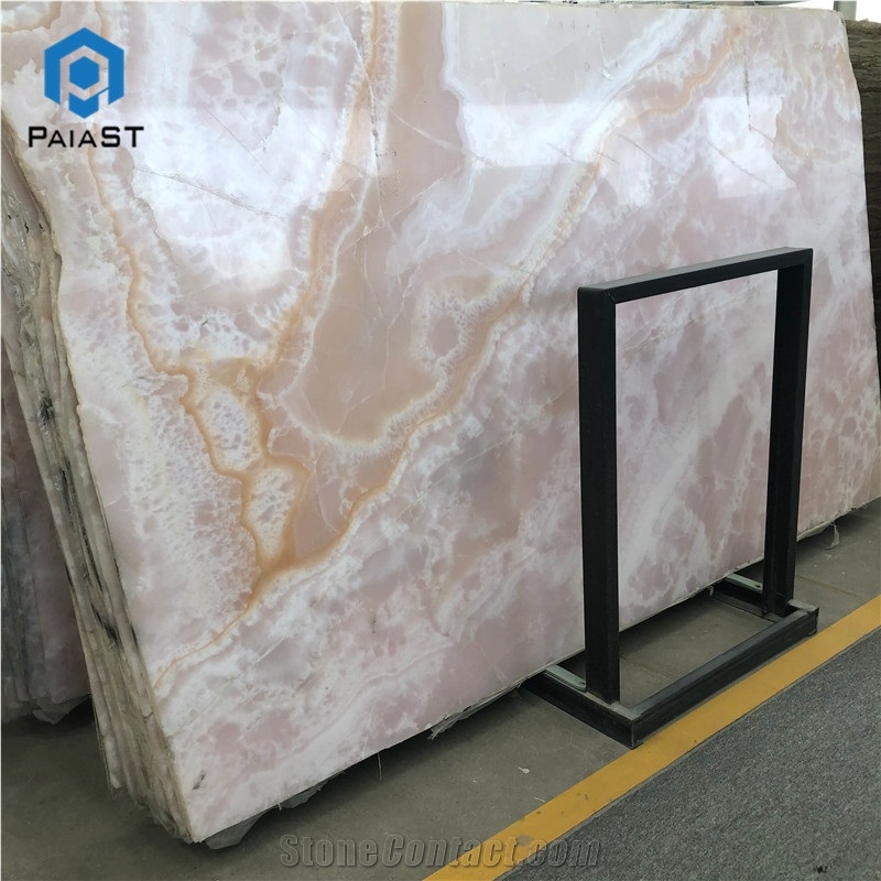 Pink Onyx For Background Wall Hotel Decor