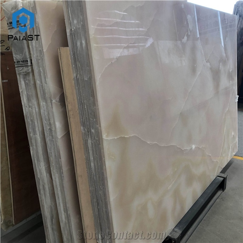 Pink Onyx For Background Wall Hotel Decor