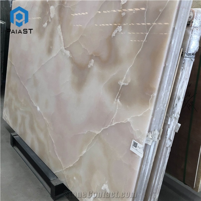 Pink Onyx For Background Wall Hotel Decor