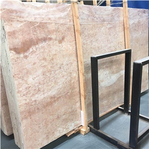 Polished Natural Pink Cream Rose Marble Floor Tile