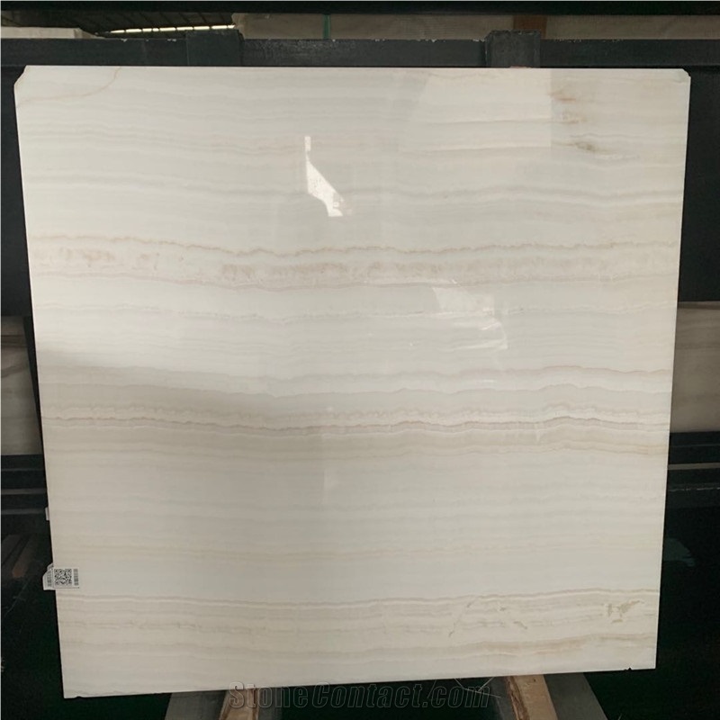 Polished Natural Pakistan White Onyx Slab