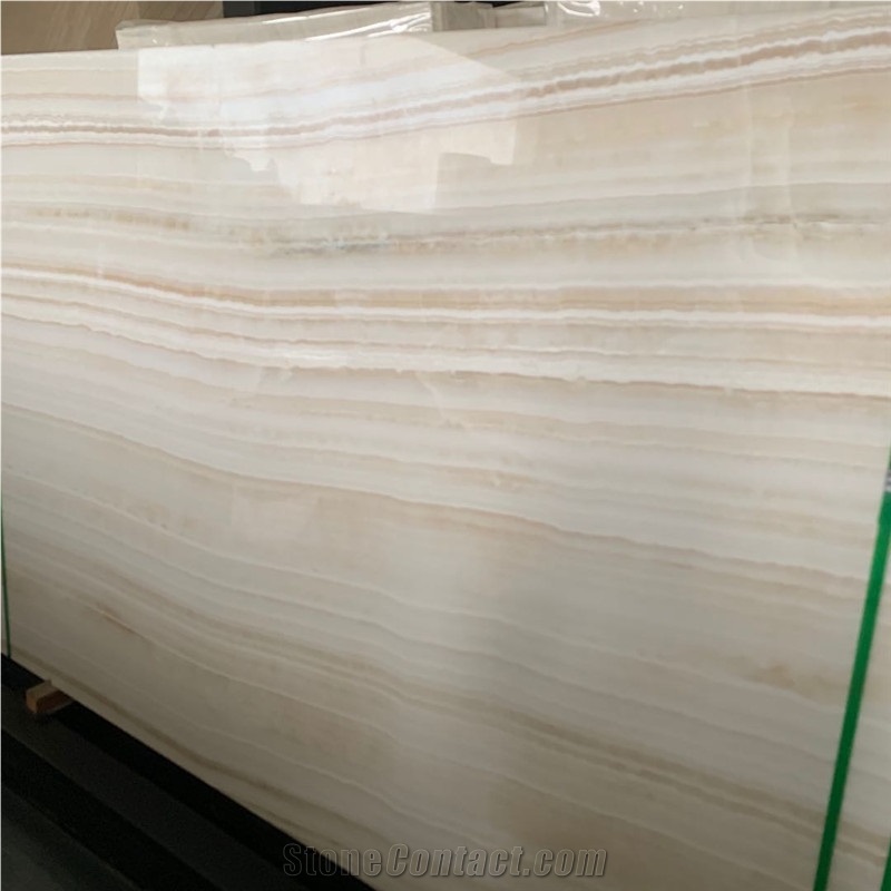 Polished Natural Pakistan White Onyx Slab