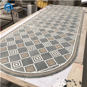 Polished Marble Mosaic Medallion Floor Patterns