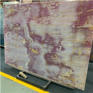 Purple Jade Onyx Slab for Villa Wall Design