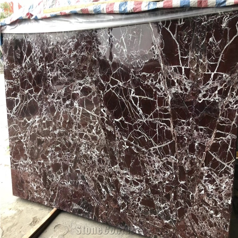Rosso Levanto Purple Vein Marble Slab