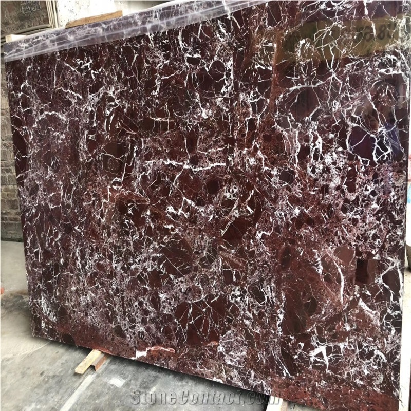 Rosso Levanto Purple Vein Marble Slab